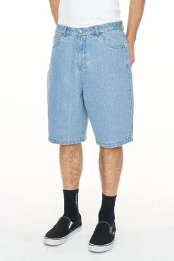 BLOCK EMB SHORT/OLDE BLUE WASH