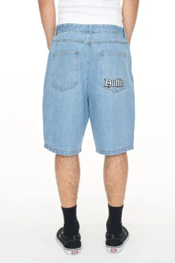 BLOCK EMB SHORT/OLDE BLUE WASH