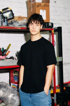 BLOCK TEE 220/COPYWRITE BLACK