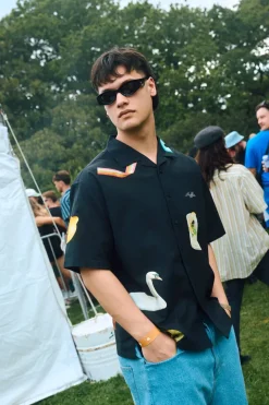 BOX PARTY SHIRT/MOTEL 97 BLACK