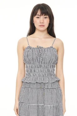 CATALINA EDEN TOP BLACK/IVORY