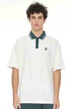CHECK SS POLO CHALK