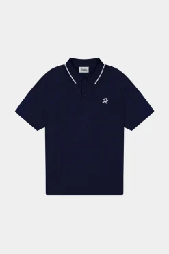 CHECK SS POLO NAVY