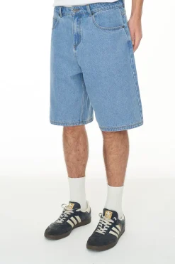 DENIM BOX SHORT MID WASH