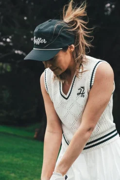 DIAMOND CROP VEST CHALK