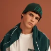 FOOTBALL SKULL BEANIE EMERALD