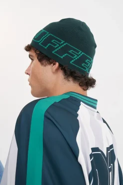 FOOTBALL SKULL BEANIE EMERALD