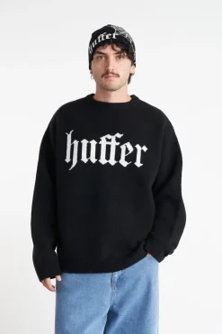 INKED TRUE KNIT CREW BLACK/WHITE