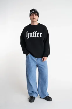 INKED TRUE KNIT CREW BLACK/WHITE