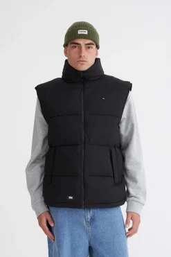 MENS BOX PUFFER VEST BLACK
