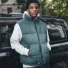 MENS BOX PUFFER VEST FOREST