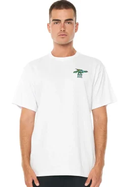 MENS SUP TEE/KEYED WHITE