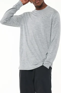 MERINO LS SUP TEE GREY MARLE