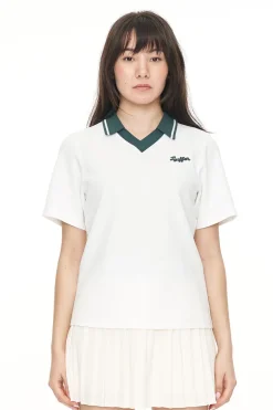 PIQUE SS POLO/CADDIE CHALK