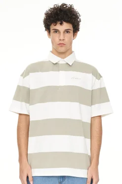 STRIPE SS GRAND RUGBY MOONROCK/CHALK