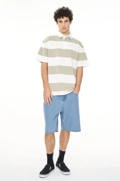 STRIPE SS GRAND RUGBY MOONROCK/CHALK