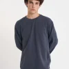 WAFFLE LS SUP TEE ASPHALT