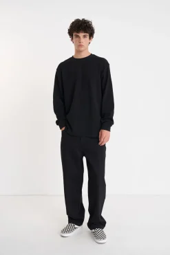 WAFFLE LS SUP TEE BLACK