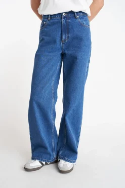 WMNS BAGGY DENIM JEAN RODEO BLUE